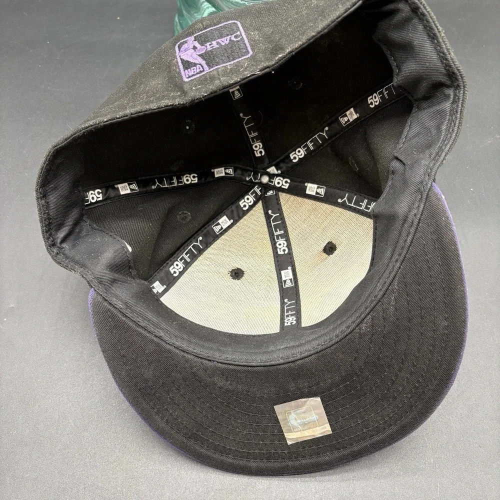 Lakers New Era 59FIFTY Hardwood Classics Fitted Hat Size 8 1/4 Black Purple